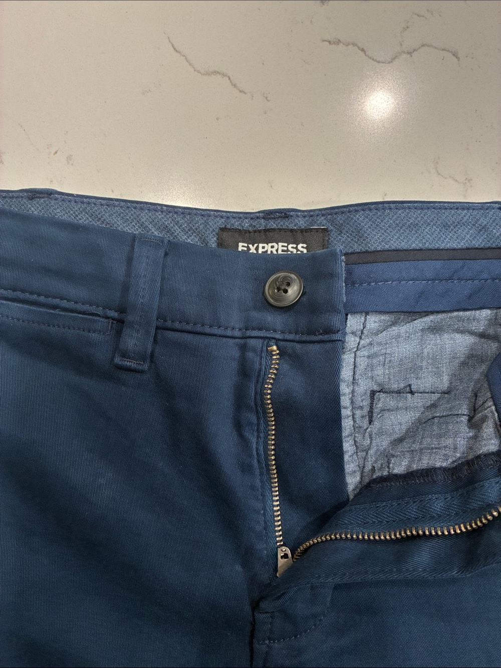 Express Men’s Dark Navy Stretch Chino Pants
